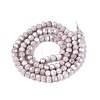 Anti-Tarnish Electroplate Glass Beads Strands EGLA-ZX010-4mm-01-4