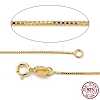925 Sterling Silver Box Chain Necklaces STER-F039-45cm-03G-4