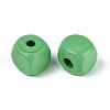 Spray Painted Wooden Beads WOOD-P021-01C-28-2