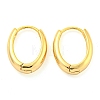 Oval Brass Huggie Hoop Earrings for Women EJEW-M255-01G-1
