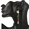 Acrylic & Handmade Lampwork & ABS Plastic Imitation Pearl  Dangle Earrings EJEW-JE07512-2