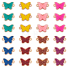  32Pcs 8 Colors Alloy Enamel Connector Charms ENAM-TA0001-70-3