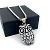 Vintage Gothic Owl Pendant 304 Stainless Steel Men’s Necklaces II3155-2