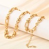 304 Stainless Steel Oval Infinity Link Chain Necklaces for Women Men NJEW-K249-20C-G-1
