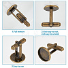 GOMAKERER DIY Blank Dome Cufflinks Making Kit DIY-GO0001-40-3