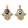 Brass Cubic Zirconia Pendants KK-K338-02G-04-1