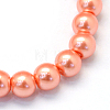 Baking Painted Pearlized Glass Pearl Round Bead Strands HY-Q330-8mm-77-2