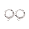 Tarnish Resistant 304 Stainless Steel Huggie Hoop Earring Findings X-STAS-J400-36P-1