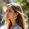 1 Pair 304 Stainless Steel Hoop Earrings EJEW-TA0001-89C-8