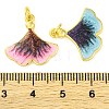 Brass Enamel Pendants KK-S401-12G-4