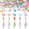 60Pcs 15 Styles Alloy and Enamel Big Pendants FIND-TA0010-95-1