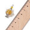 Glass Seed Beaded Pendants PALLOY-MZ01273-03-4