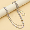Iron Double Layer Curb Chain Hollow Star Char Pants Chains for Men Women WGF9380-01-3