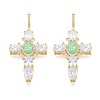 Brass Micro Pave Clear Cubic Zirconia Pendants KK-N227-108D-2