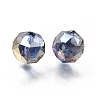 Electroplate Transparent Round Glass Beads GL-CBA6A73-HR03-2