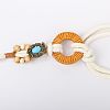 Bohemian Style Alloy Resin Ring Cotton Cord Chain Belts with Wood Beads Tassel FS-WGA5F60-01-3