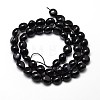 Dyed & Heated Natural Black Agate Nuggets Beads Strands G-J335-05-2