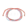 Adjustable Glass Bead Braided Bead Bracelets BJEW-JB08952-01-1