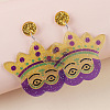 Bohemian Style Acrylic Glitter Powder Dangle Stud Earrings FS-WGAD9E8-01-1