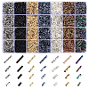7490Pcs Glass Twisted Bugle Beads SEED-PA0001-27-1