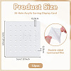 Acrylic Stud Earring Organizer Display Cards CDIS-WH0020-40A-01-2