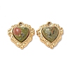 Natural Unakite Pendants STAS-P453-12G-03-1