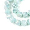 Anti-Tarnish Electroplate Glass Beads Strands GLAA-T025-8mm-14D-3