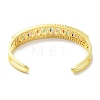 Brass Micro Pave Clear Cubic Zirconia Cuff Bangles BJEW-Z061-23B-3