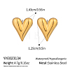 Fashion Heart 304 Stainless Steel Stud Earrings HX1056-1