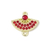 Alloy Rhinestone Fan Connector Charms PALLOY-R151-31G-02-1