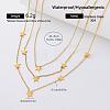 304 Stainless Steel Pendant Double Layer Necklaces for Women OK0426-3-1
