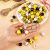 Kissitty DIY Bee Wooded Ornaments Kit DIY-KS0001-28-14