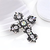 Baroque Style Cross Zinc Alloy Rhinestone Brooches PW-WGBF0CF-01-5