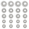 WADORN 4 Style Zinc Alloy Shank Buttons BUTT-WR0001-06P-1