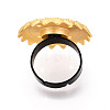 Adjustable Alloy & Iron Bezel Cup Ring Base with Rotatable Tray MAK-T012-13G-3