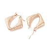 Ion Plating(IP) 304 Stainless Steel Chunky Rhombus Hoop Earrings for Women EJEW-K242-01RG-2