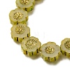 Picasso Baking Paint & Golden Metal Enlaced Glass Beads Strands GL-CBA98F0-04A-2