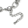 304 Stainless Steel Oval & Knot Link Bracelets for Men Women BJEW-G725-02P-3