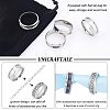 Unicraftale 12Pcs Stainless Steel Grooved Finger Ring Settings STAS-UN0038-94D-5