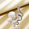 Adjustable 304 Stainless Steel Open Cuff Rings KN7083-2-1