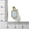 Natural Aquamarine Gift Box Charms X-G-P523-01G-03-3