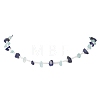 3Pcs 3 Styles Natural Lapis Lazuli & Aquamarine & Amethyst & Rose Quartz & Green Aventurine & Citrine Chip & Glass Seed Baeded Necklaces for Women NJEW-JN05603-6