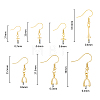 28Pcs 7 Style Rack Plating Brass Earring Hooks KK-FH0005-79-2