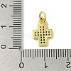 Brass Micro Pave Cubic Zirconia Charms KK-M283-20K-02-3
