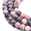 Natural Pink Zebra Jasper Beads Strands G-K410-04-4mm-3