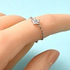 925 Sterling Silver Micro Pave Cubic Zirconia Slide Rings RJEW-R016-02P-02-3