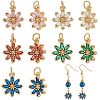 10Pcs 5 Colors Rack Plating Brass Micro Pave Cubic Zirconia Charms ZIRC-HY0001-03-1