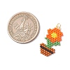 MIYUKI Glass Seed Beaded Pendants PALLOY-MZ01259-02-2