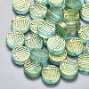 Transparent Spray Painted Glass Beads GLAA-S190-007A-07-1