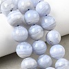 Natural Blue Lace Agate Beads Strands G-G344-A06-12mm-1